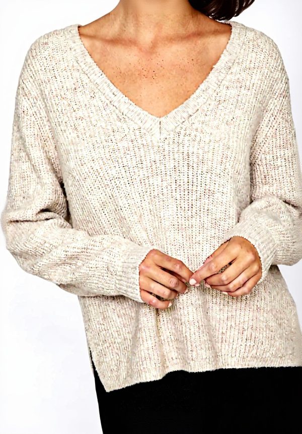 Maglione Vila Donna V-Neck Lavorato Caldo Sostenibile