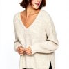 Maglione Vila Donna V-Neck Lavorato Caldo Sostenibile