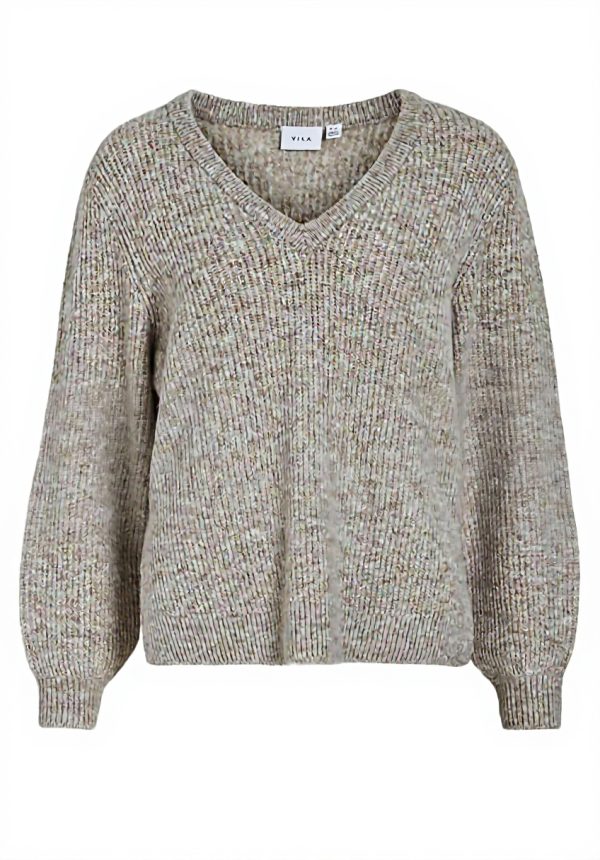Maglione Vila Donna V-Neck Lavorato Caldo Sostenibile