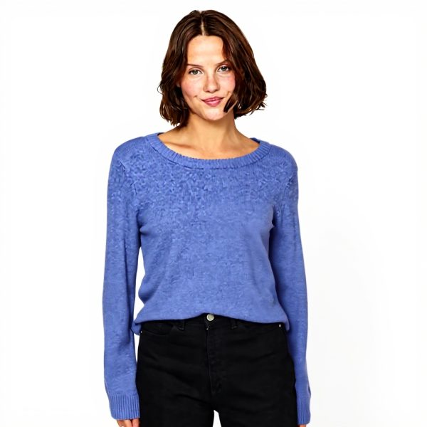 Maglione Vila Donna Collo Tondo Maglia Caldo Sostenibile