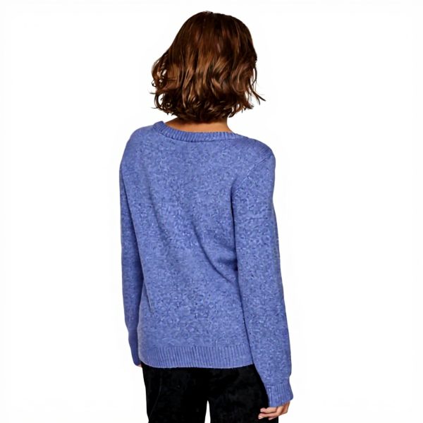 Maglione Vila Donna Collo Tondo Maglia Caldo Sostenibile