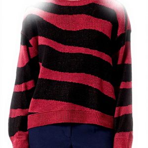 Maglione Donna Vila Va Lavorato a Maglia Giracollo Jacquard