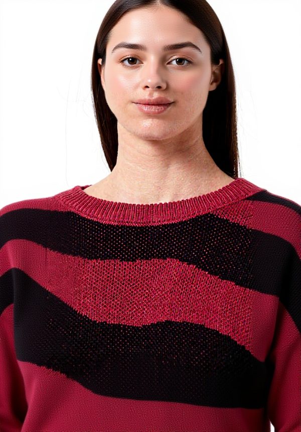 Maglione Donna Vila Va Lavorato a Maglia Giracollo Jacquard