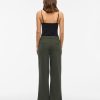 Pantaloni donna Vila Viclua HW Wide Button Noos taglio largo-3