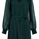 Vila Viedee Abito Donna Scollo V Maniche Lunghe Casual