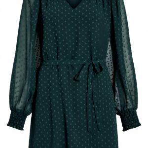 Vila Viedee Abito Donna Scollo V Maniche Lunghe Casual