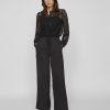 Pantaloni Donna Vila Viellette HW Wide Pants Noos Elastico-4