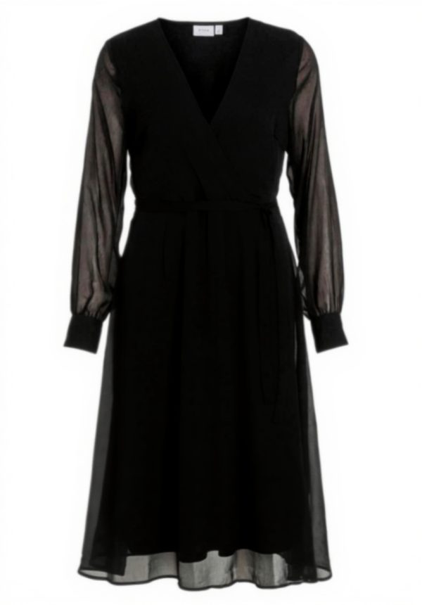 Vestito Vila Vifalia Donna V-Neck LS Midi Casual