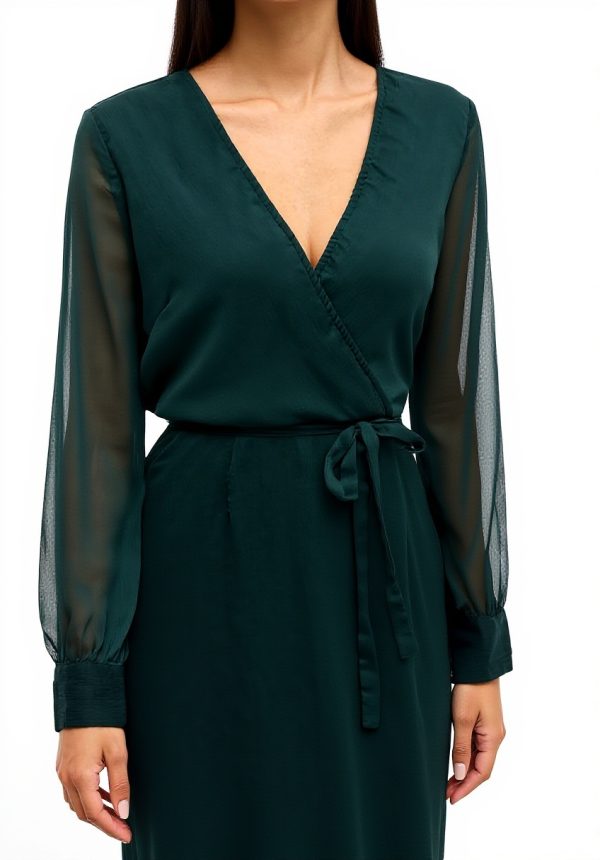 Vestito Vila Vifalia Donna V-Neck LS Midi Casual