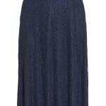 Vila Abito Lungo Pizzo Donna Casual Toadstool Blazer Blu-0