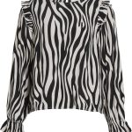 Camicia Donna Vila Vifini O-Neck Maniche Lunghe Volant-0