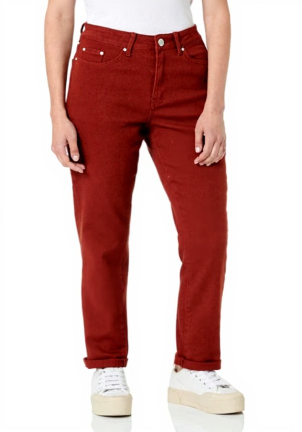 Vila Vistray Jeans Donna Denim Dritti Pantaloni Colore Beige