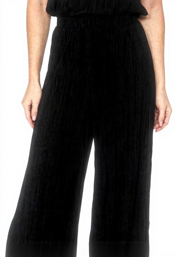 Pantaloni Vila a Gamba Larga Donna Tessuto Costolato