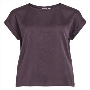 Vila Top Satin Donna T-Shirt Sostenibile Traspirante