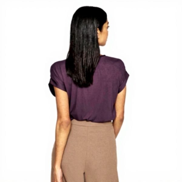 Vila Top Satin Donna T-Shirt Sostenibile Traspirante