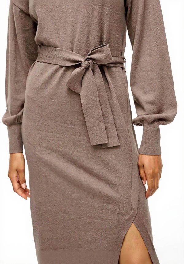 Vila Abito Maglia Cintura Donna Vestito Casual Fossile XL