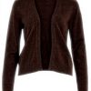 Cardigan Donna VILA Aperto Corto Viscosa Chicco Caffè
