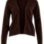 Cardigan Donna VILA Aperto Corto Viscosa Chicco Caffè