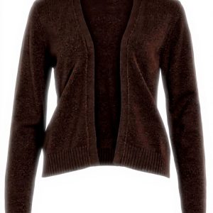 Cardigan Donna VILA Aperto Corto Viscosa Chicco Caffè