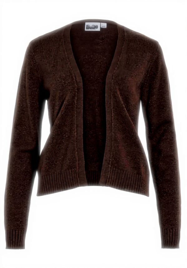 Cardigan Donna VILA Aperto Corto Viscosa Chicco Caffè