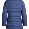 Cappotto Vila Collo Alto Donna Azzurro Tasche Aperte