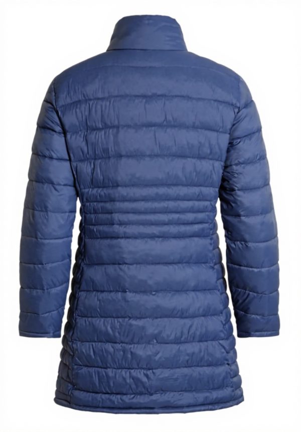 Cappotto Vila Collo Alto Donna Azzurro Tasche Aperte