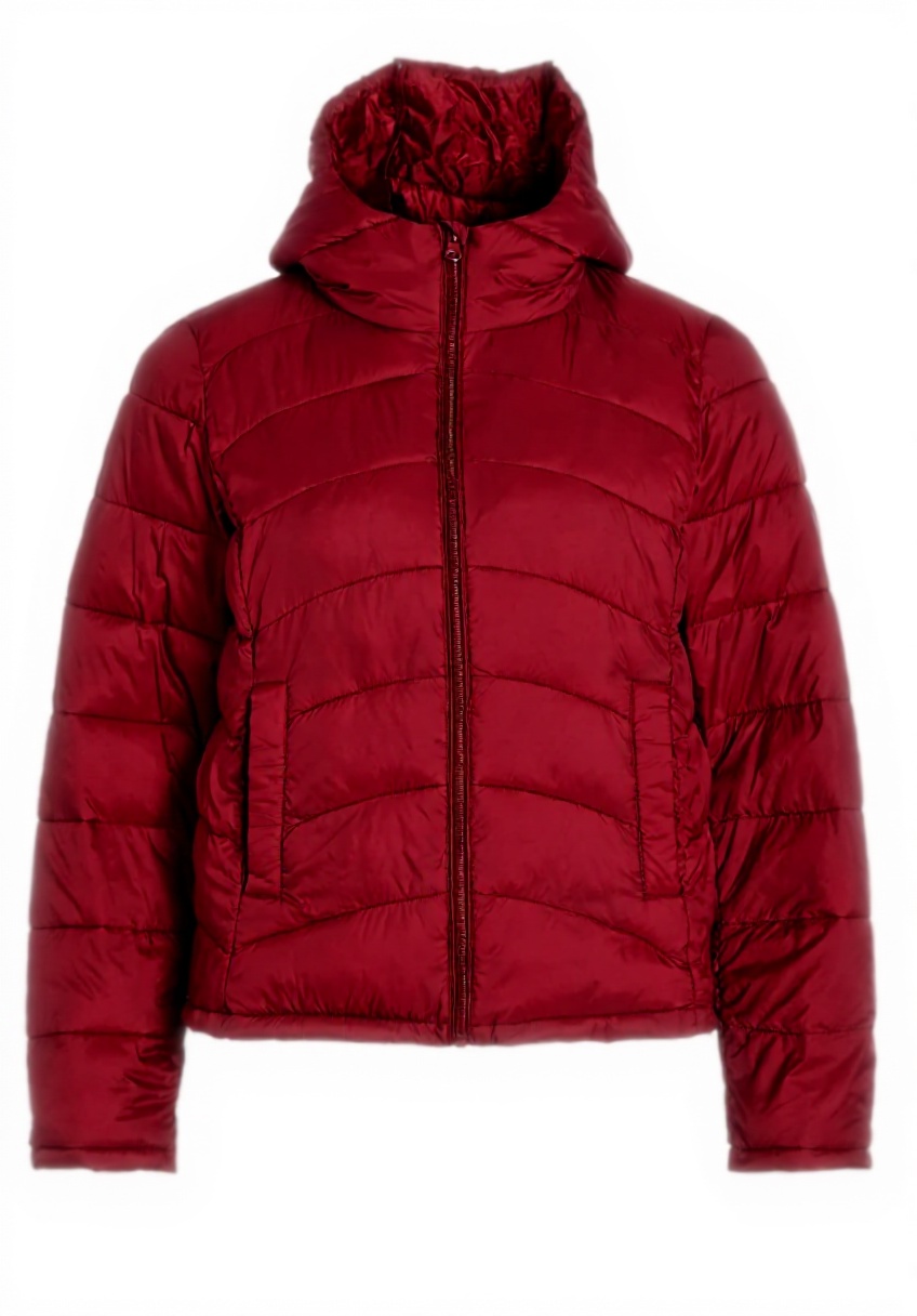 'Donna che indossa la giacca trapuntata VISIBIRIA in un parco autunnale'