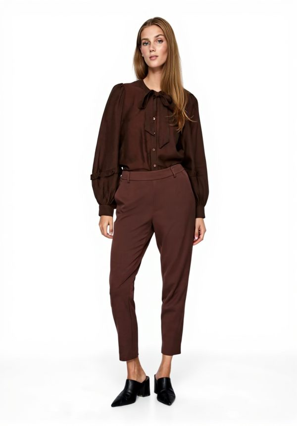 Pantaloni Vila Vita Alta Slim Fit Donna Sostenibili