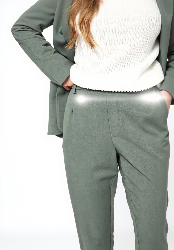 Pantaloni Vila Vita Alta Slim Fit Donna Sostenibili