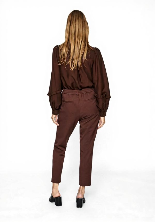 Pantaloni Vila Vita Alta Slim Fit Donna Sostenibili