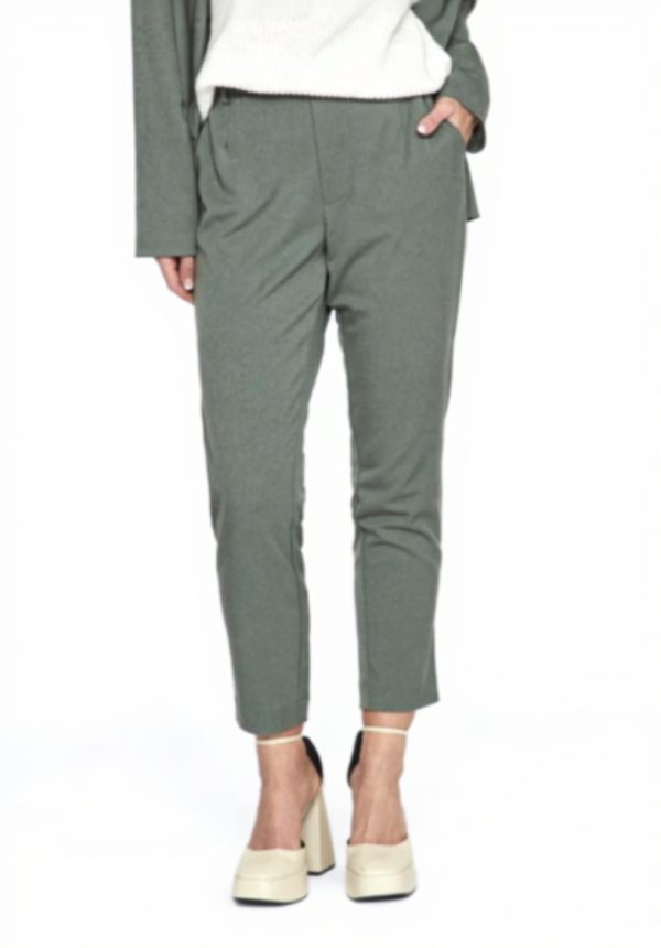 Pantaloni Vila Vita Alta Slim Fit Donna Sostenibili