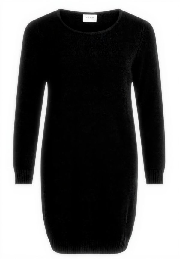 Vestito Casual Vila Maglia Nero Donna Lunghe Maniche