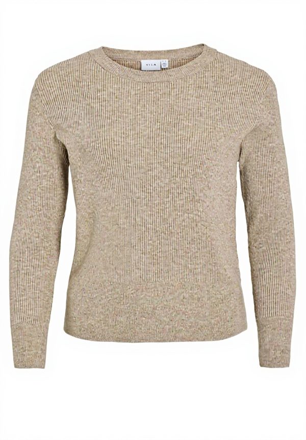 Vila Knitted Top Long Sleeve Women's Sustainable Sweater