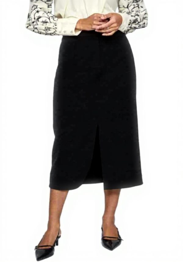 Vila Midi Skirt High Waist Bestseller Womens Black