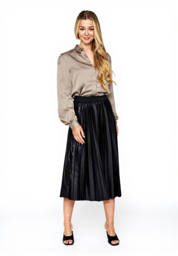 Gonna Midi Plissettata Vila VINITBAN Cotone Morbido Donna