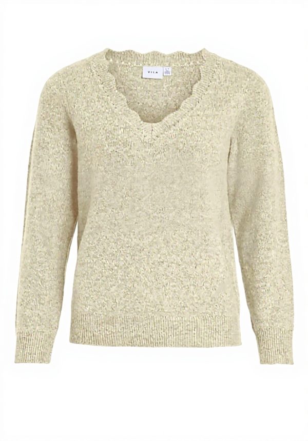 Vila Maglione Donna Scollo a V Maniche Lunghe Maglieria
