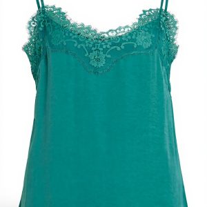 Vila Strap Top VICAVA Lace Trim Womens Fashion Tops