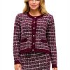 Cardigan donna Vila a quadri maniche lunghe girocollo