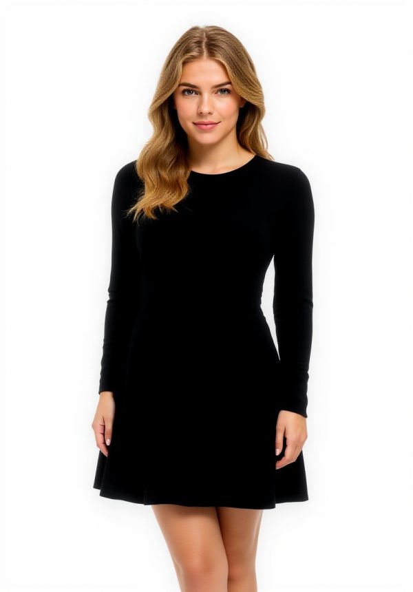 Vila Abito Donna Maglia Midicollo Casual Nero S