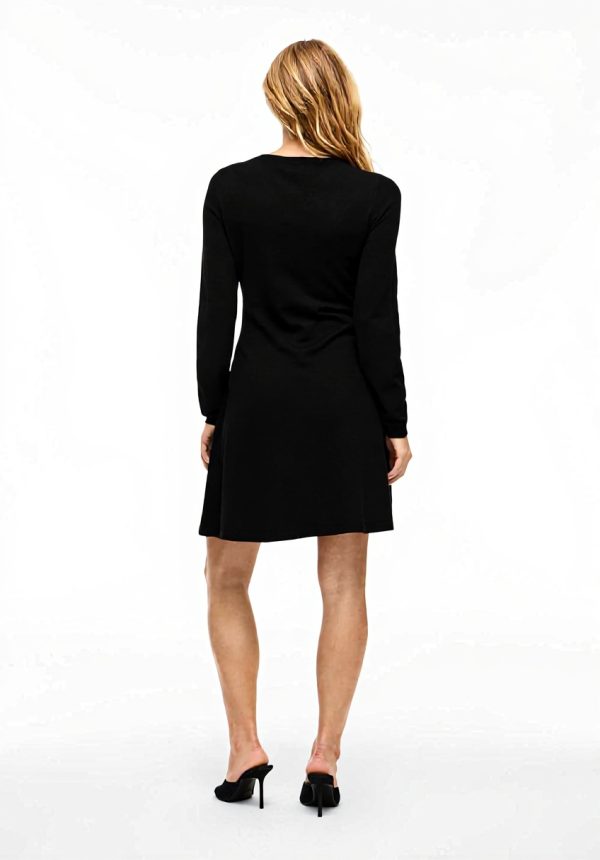 Vila Abito Donna Maglia Midicollo Casual Nero S