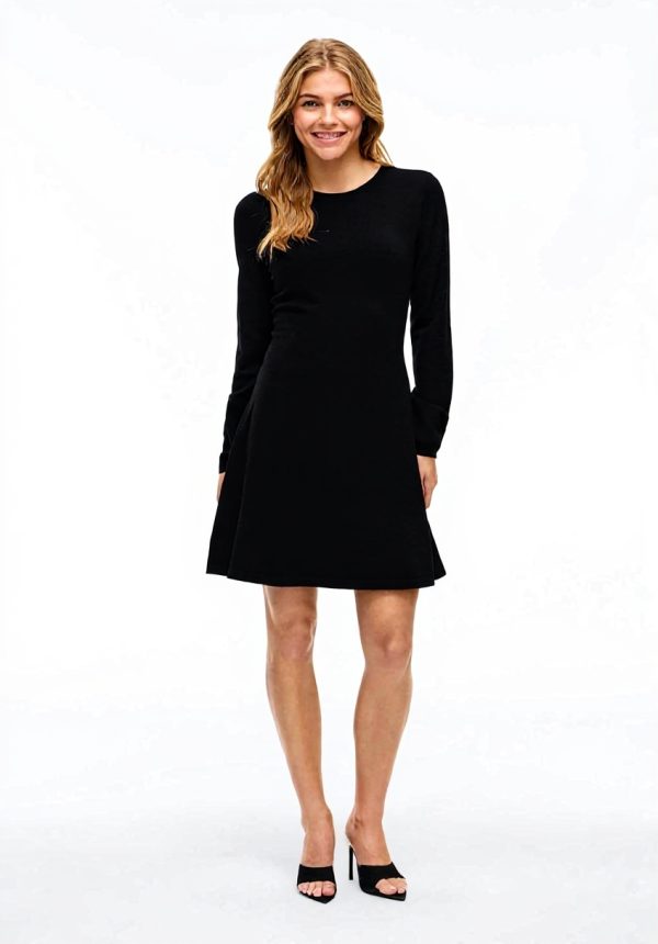 Vila Abito Donna Maglia Midicollo Casual Nero S