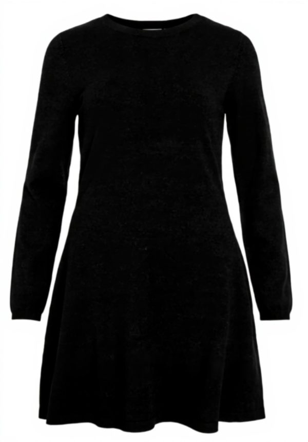Vila Abito Donna Maglia Midicollo Casual Nero S
