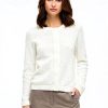 Cardigan Vila Donna Maglione Girocollo Maniche Lunghe Bianco