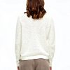 Cardigan Vila Donna Maglione Girocollo Maniche Lunghe Bianco