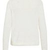 Cardigan Vila Donna Maglione Girocollo Maniche Lunghe Bianco
