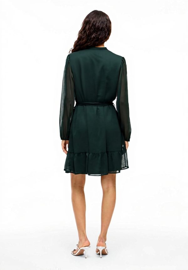 Vila Vifalia Long Sleeve Dress Women Casual Button Front