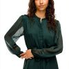 Vila Vifalia Long Sleeve Dress Women Casual Button Front