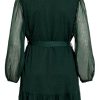 Vila Vifalia Long Sleeve Dress Women Casual Button Front