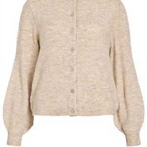 Vila Cardigan Donna Maglione Collo Tondo Maniche Lunghe