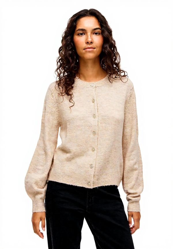 Vila Cardigan Donna Maglione Collo Tondo Maniche Lunghe